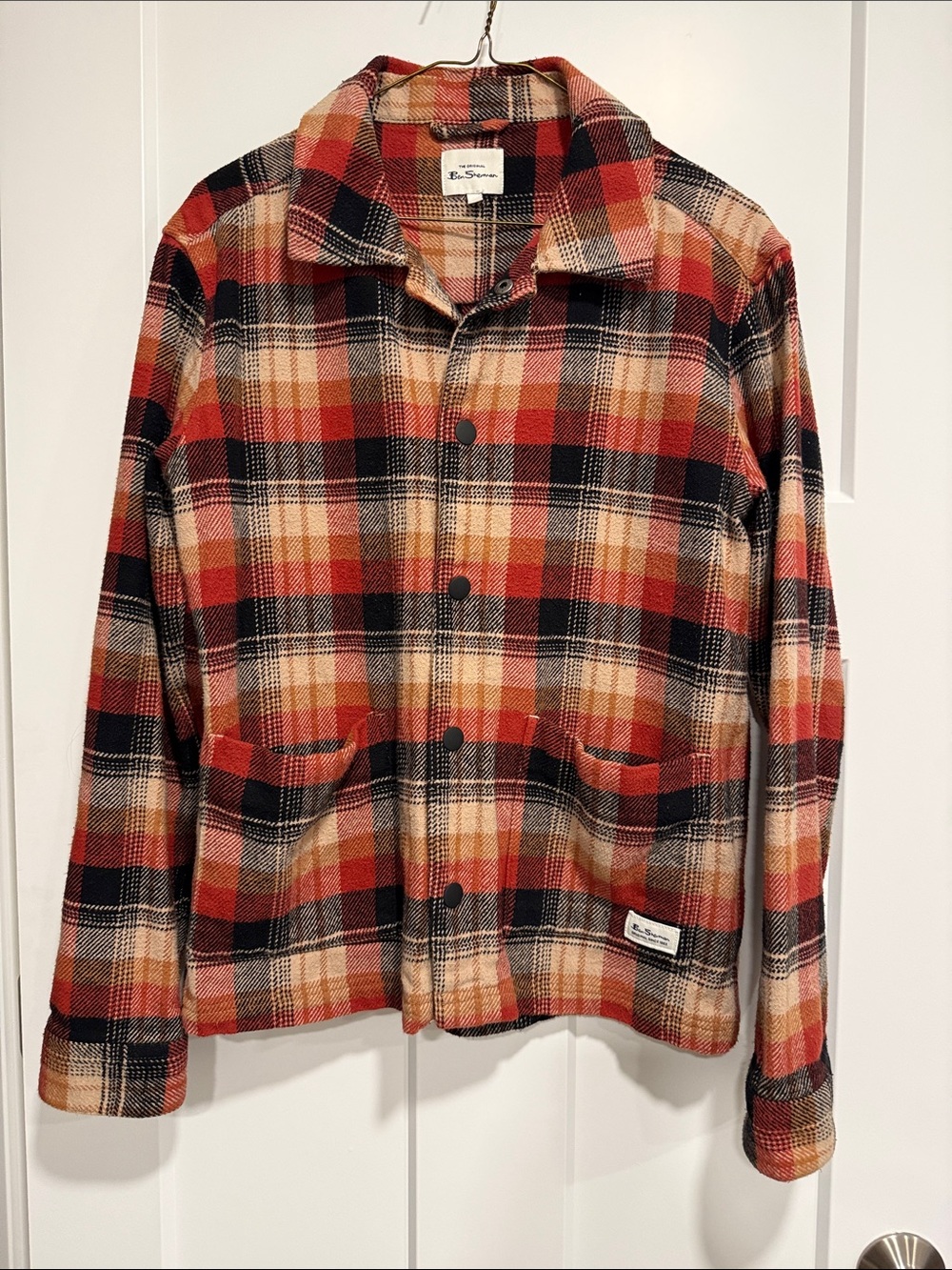 Ben Sherman 100% Cotton Plaid Shacket Jacket Size S